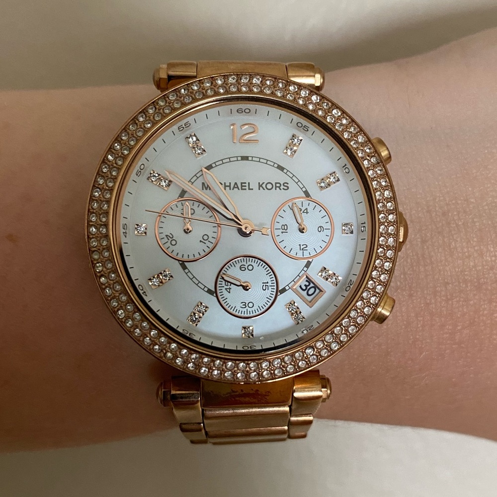 Michael Kors Parker Rose Gold-Tone Watch